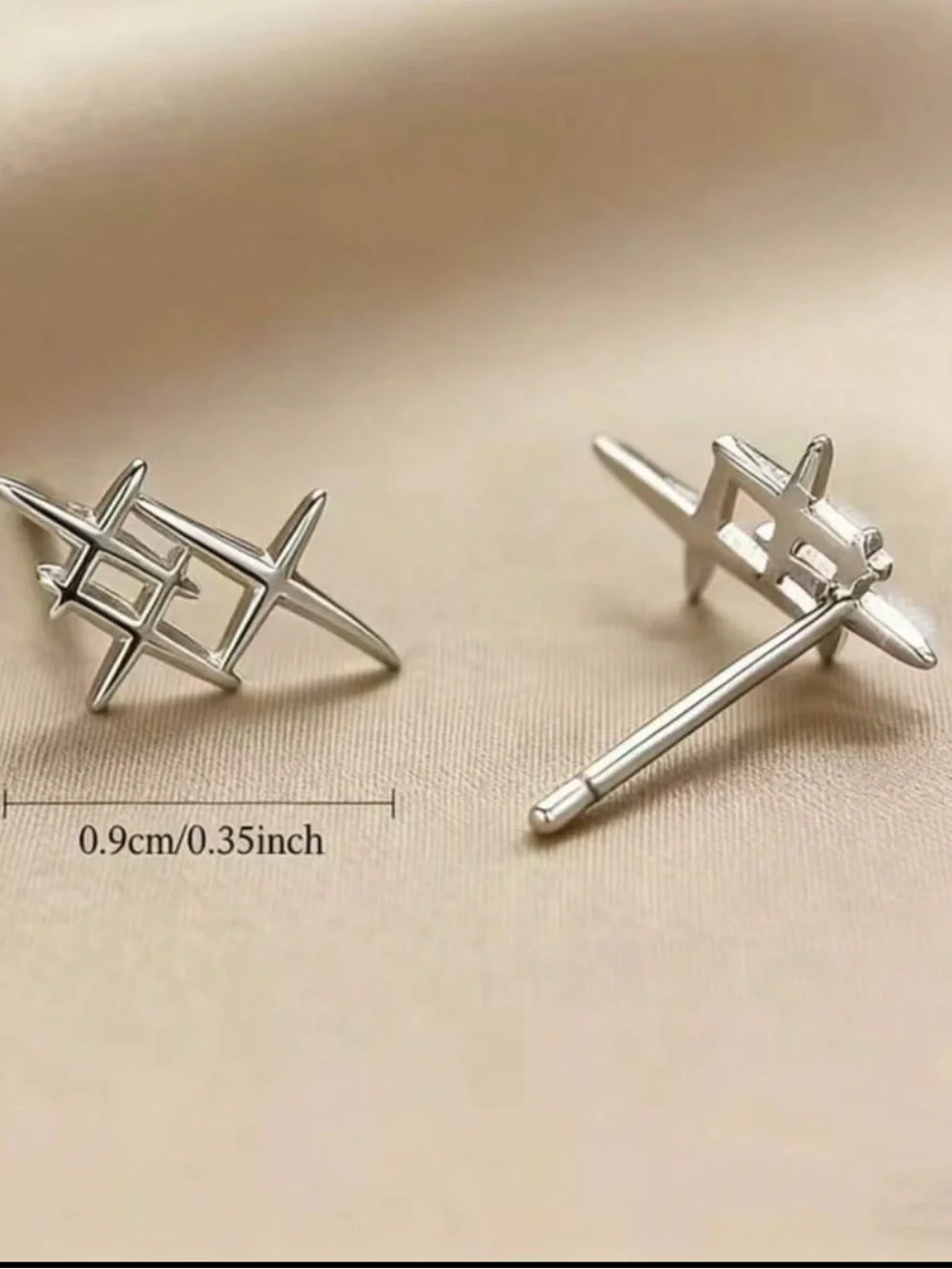 Silver Starburst Stud Earrings
